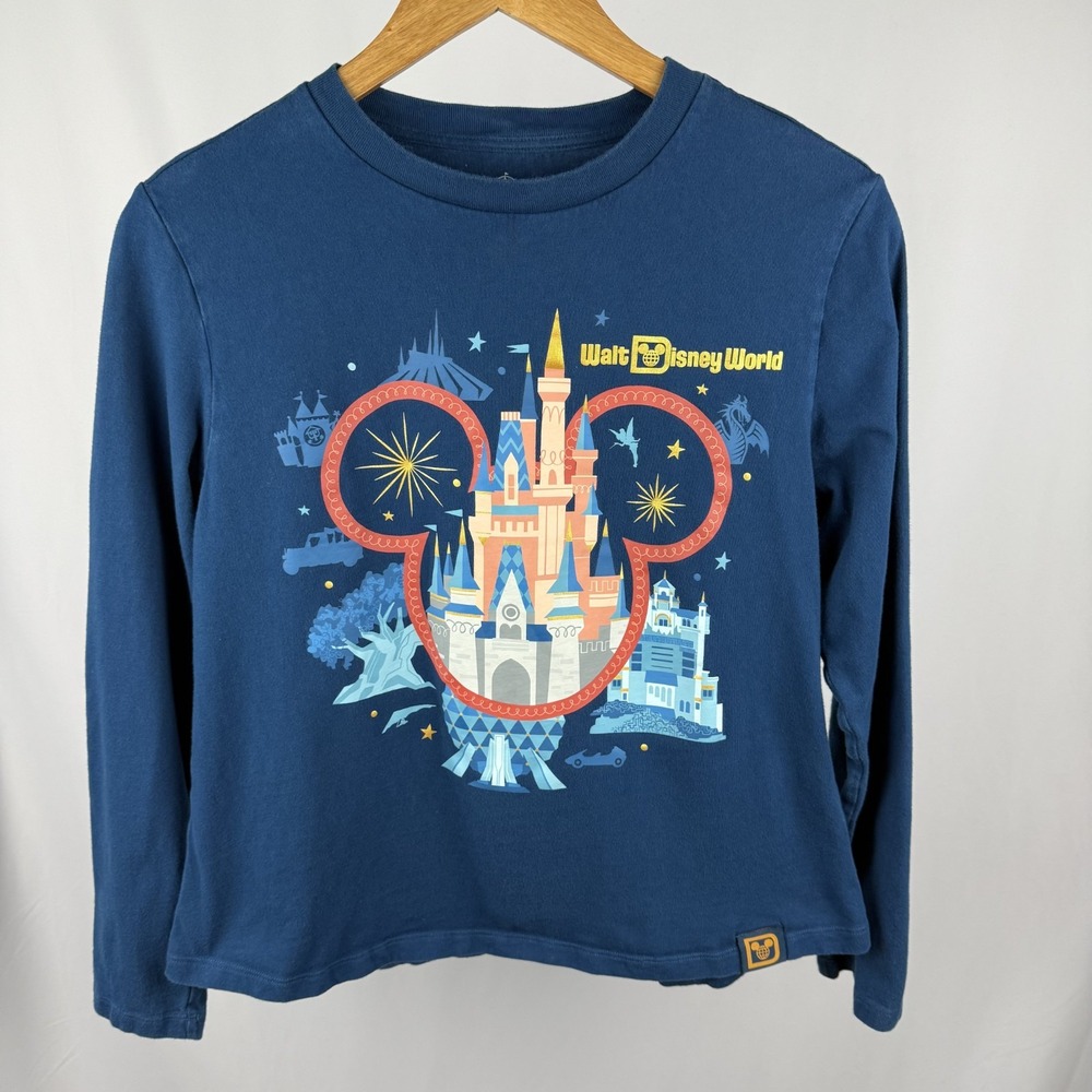 Walt Disney World Youth Large Long Sleeve Shirt Blue - Picture 2 of 11